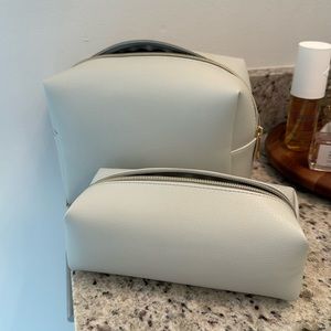 Matching large and small make up bags - mint green